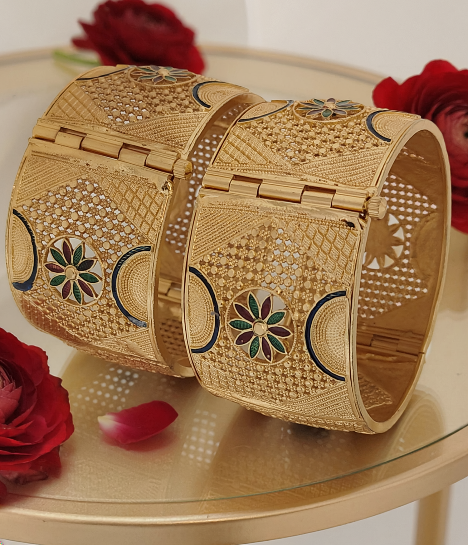 Jewels Kafe Gold Plated Bangle/Kada Set (Pack of 2) 2.8 Main image