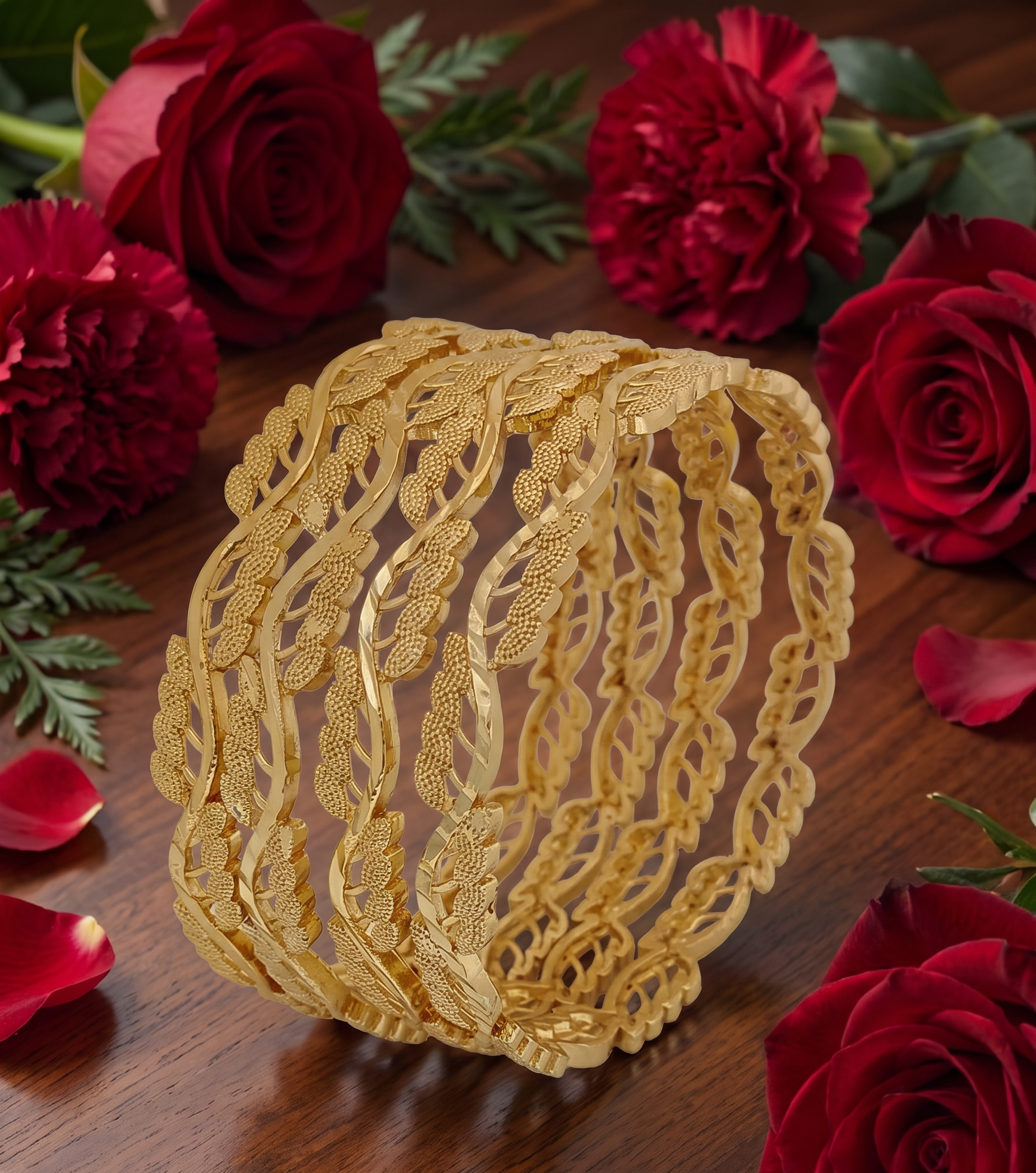 Jewels Kafe Gold Plated Bangle Set (Pack of 4) Main image