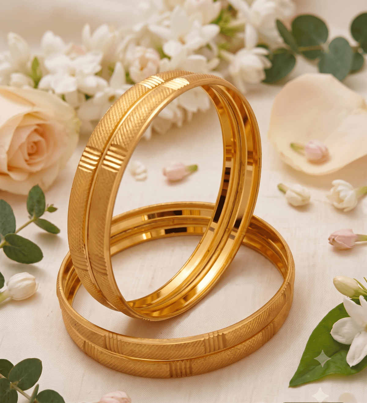 Jewels Kafe Gold Plated Bangle Set (Pack of 4) Jewels Kafe