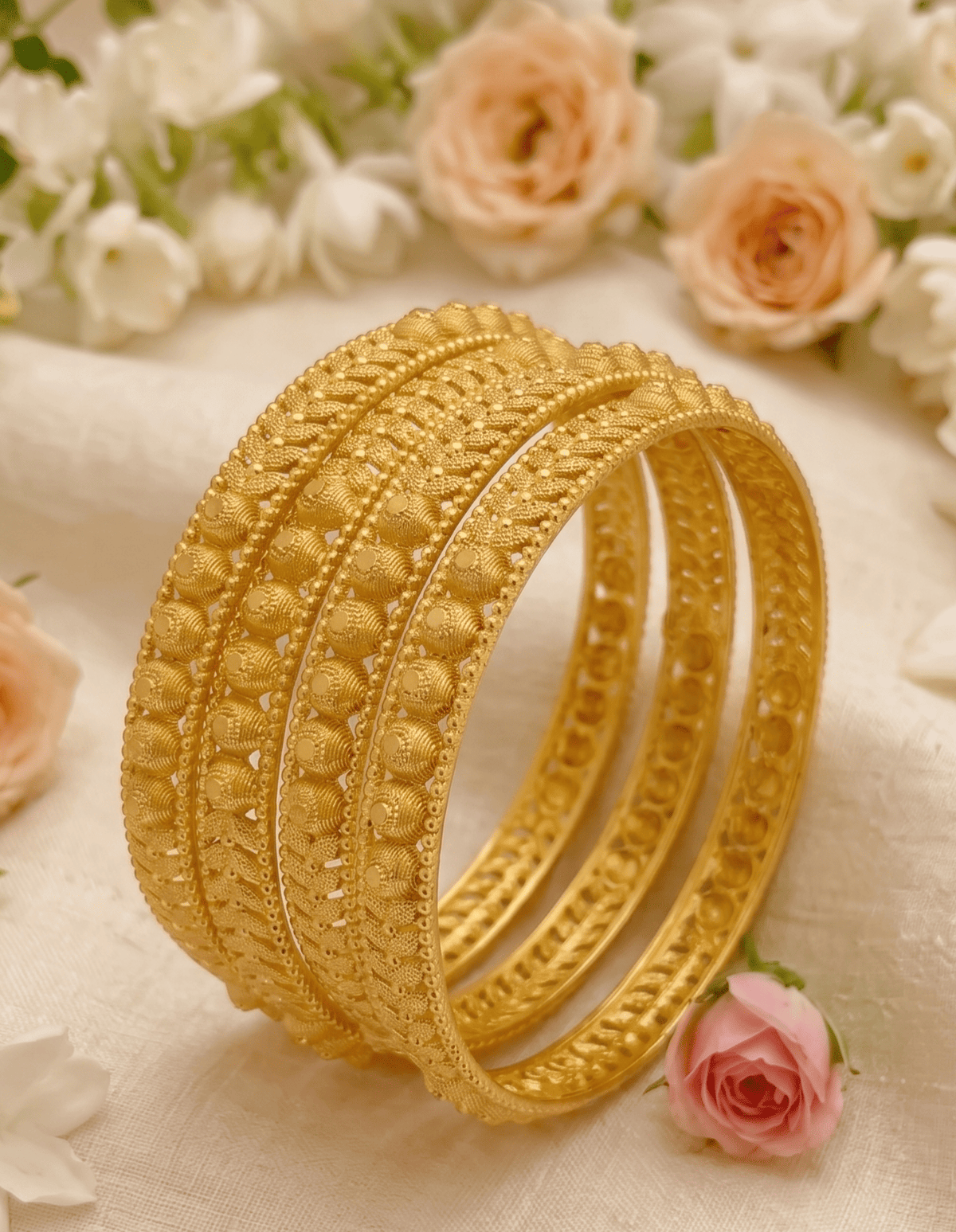 Jewels Kafe Gold Plated Bangle Set (Pack of 4) Jewels Kafe