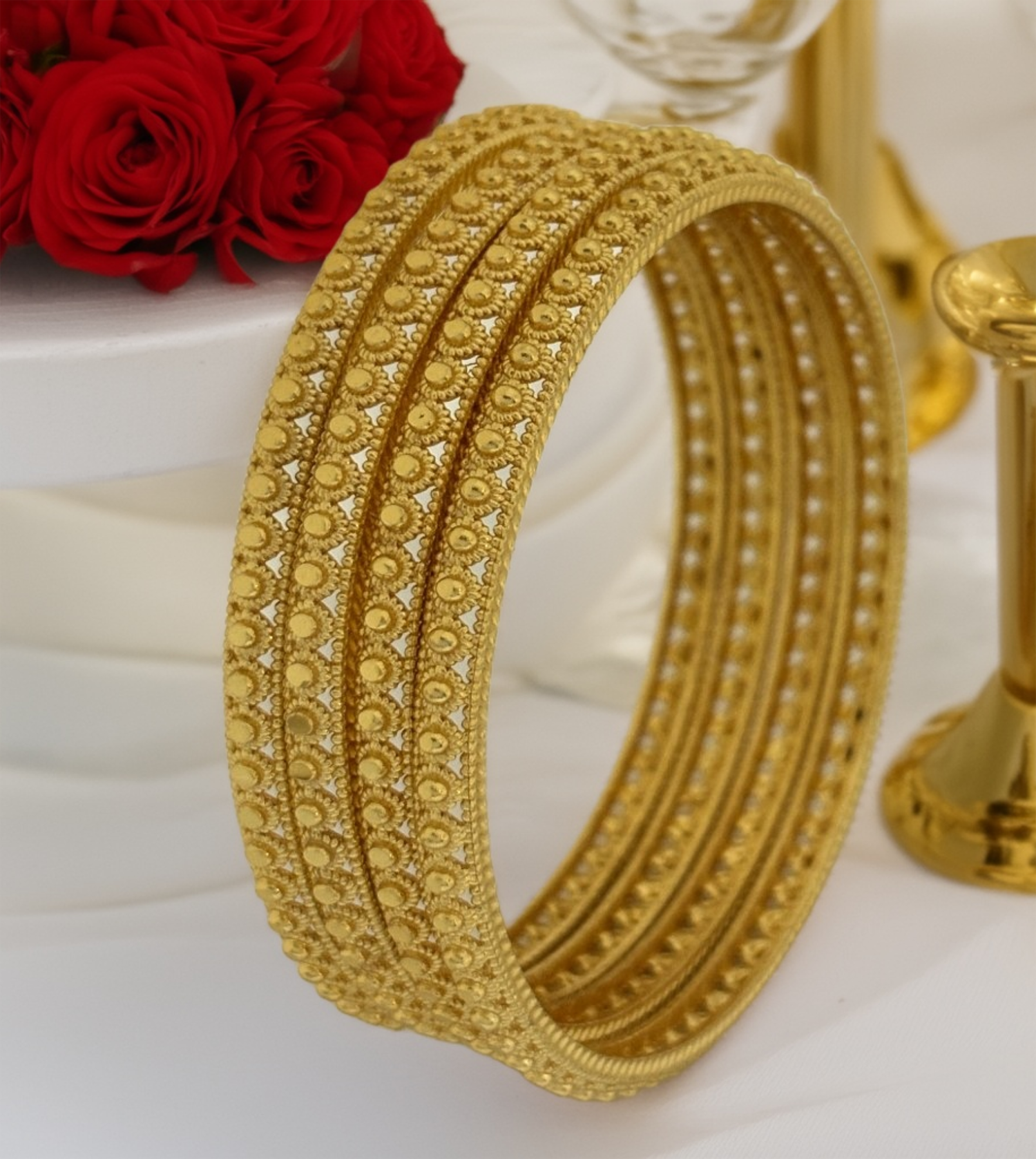 Jewels Kafe Gold Plated Bangle Set of 4 Main image