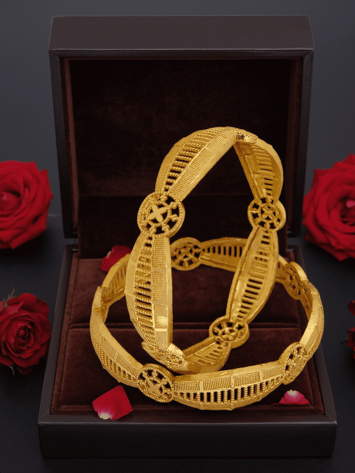 Jewels Kafe Premium Gold Plated Bangle Set of 2 Main image