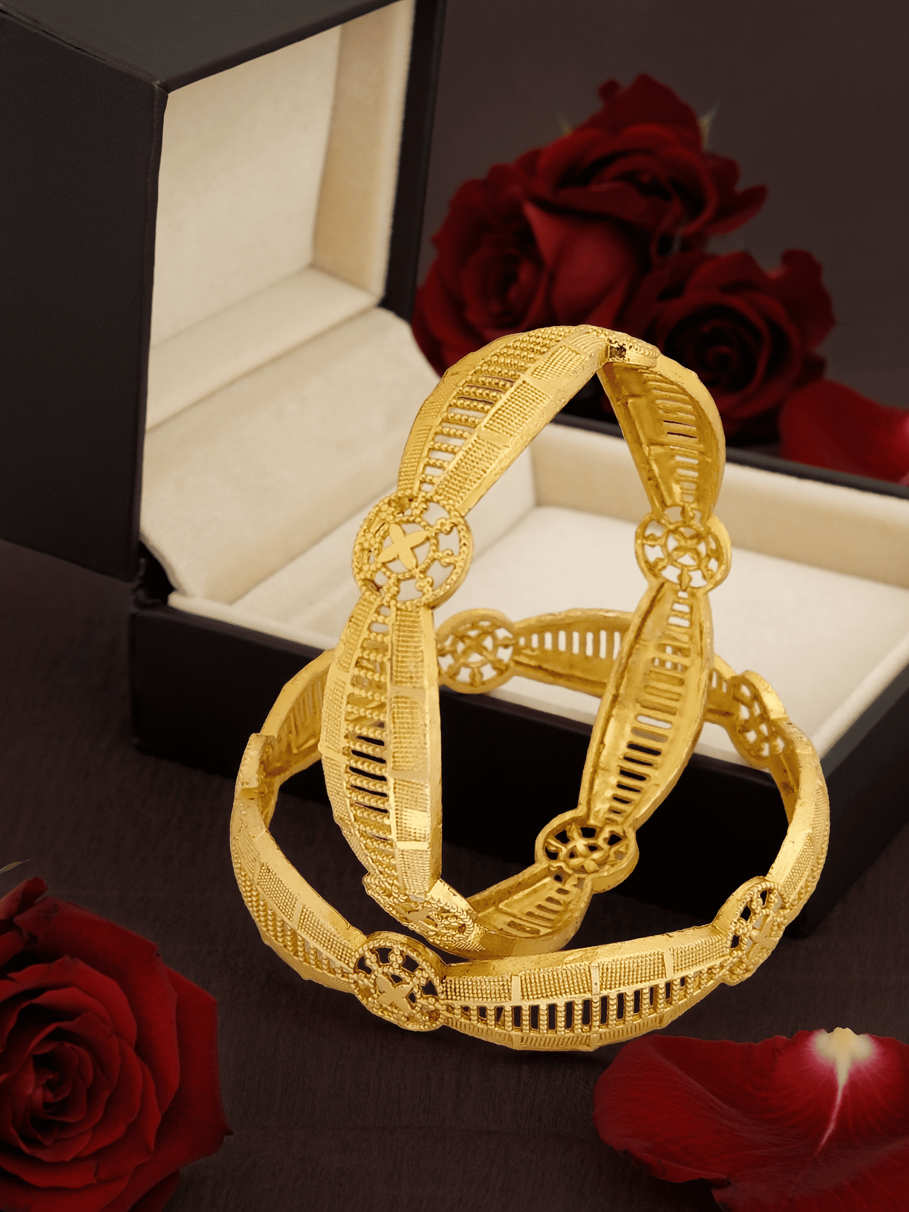 Jewels Kafe Premium Gold Plated Bangle Set of 2 Secondary image