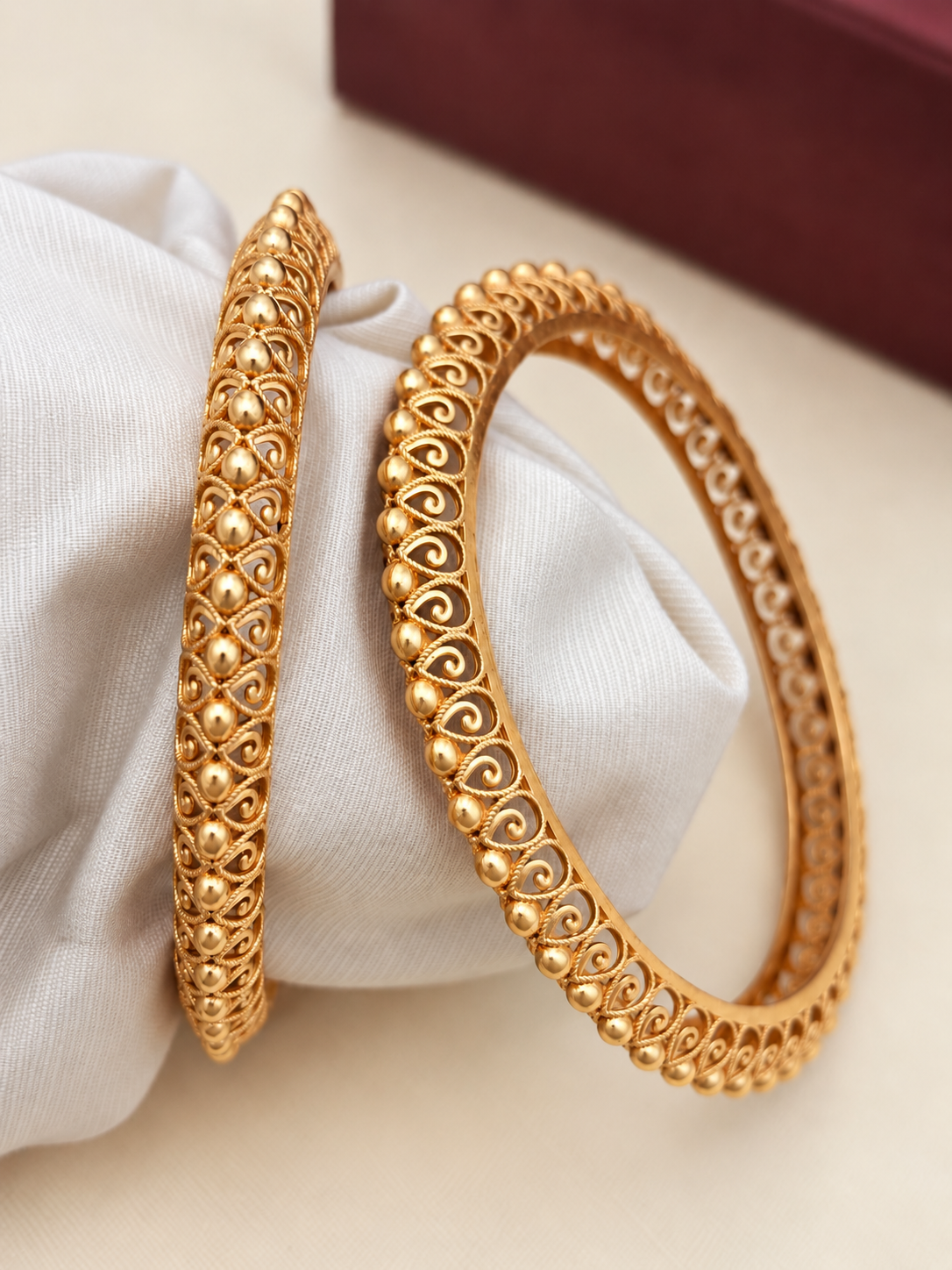 Jewels Kafe Premium Gold Plated Bangle Set of 2 Jewels Kafe