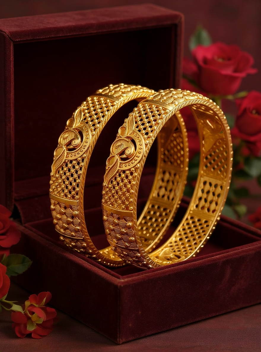 ✨ Jewels Kafe Premium Anti-Tarnish Bangles Set Jewels Kafe