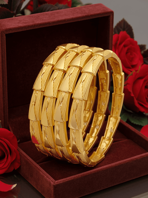 Jewels Kafe Premium Gold Plated Bangle Set of 4
