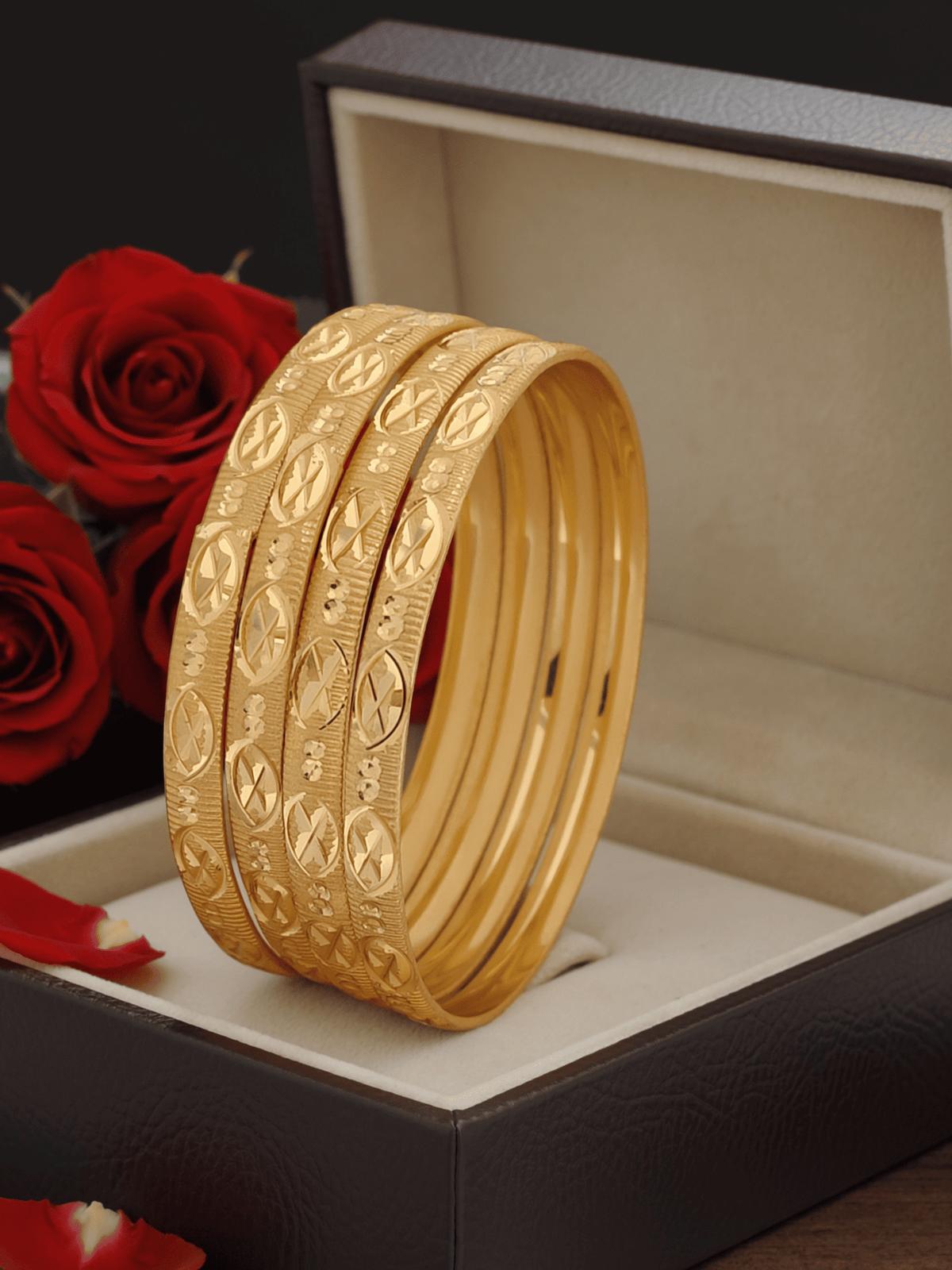 Jewels Kafe Premium Gold Plated Bangle Set of 4 Main image