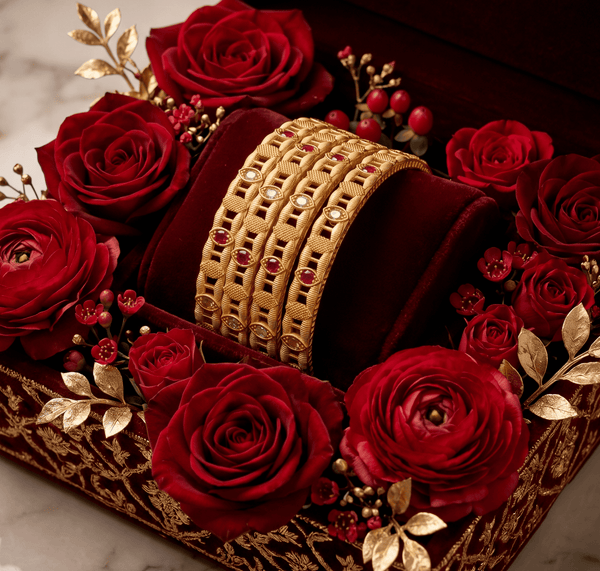 Jewels Kafe Premium Gold Plated Bangle Set of 4