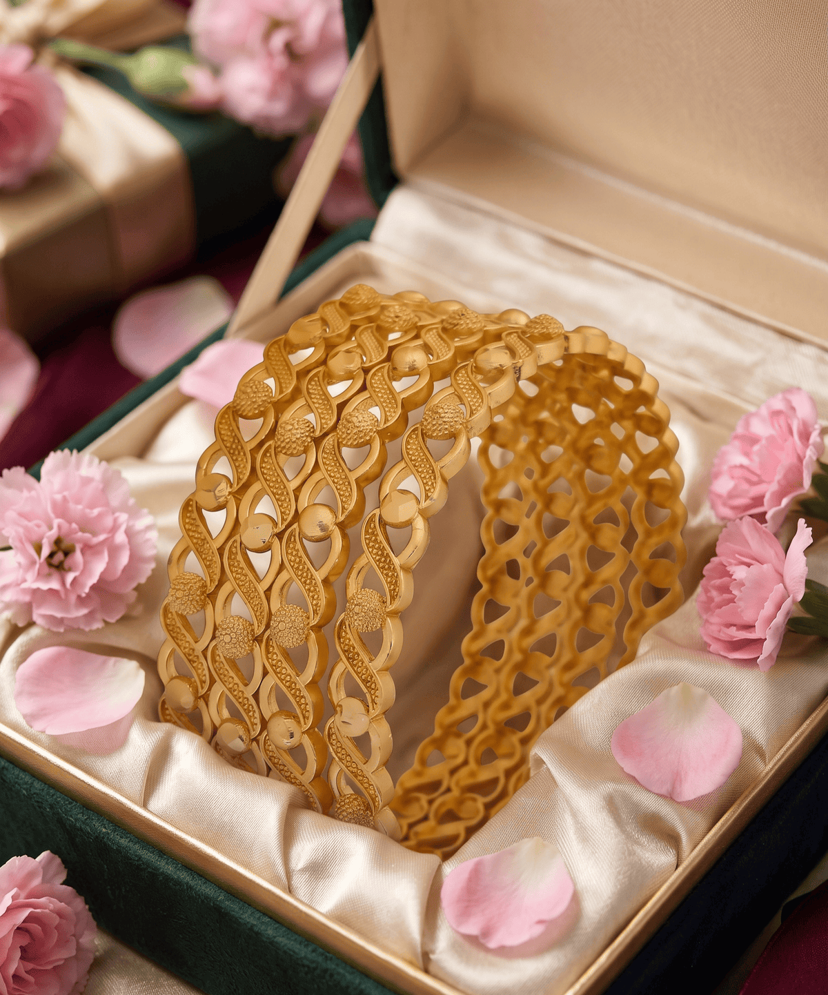 Jewels Kafe Premium Gold Plated Bangle Set of 4 Jewels Kafe