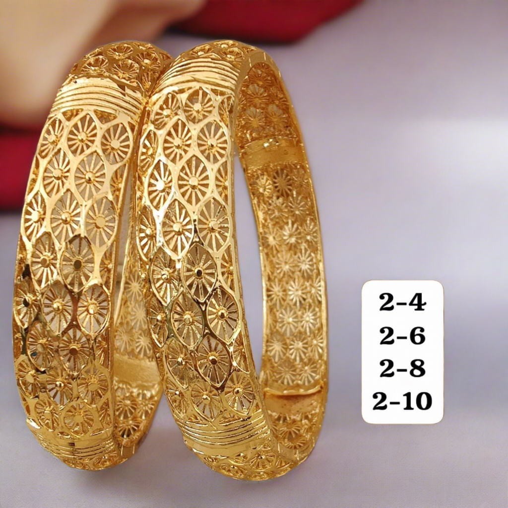 Jewels Kafe Gold Plated Bangle Set (Pack of 2)