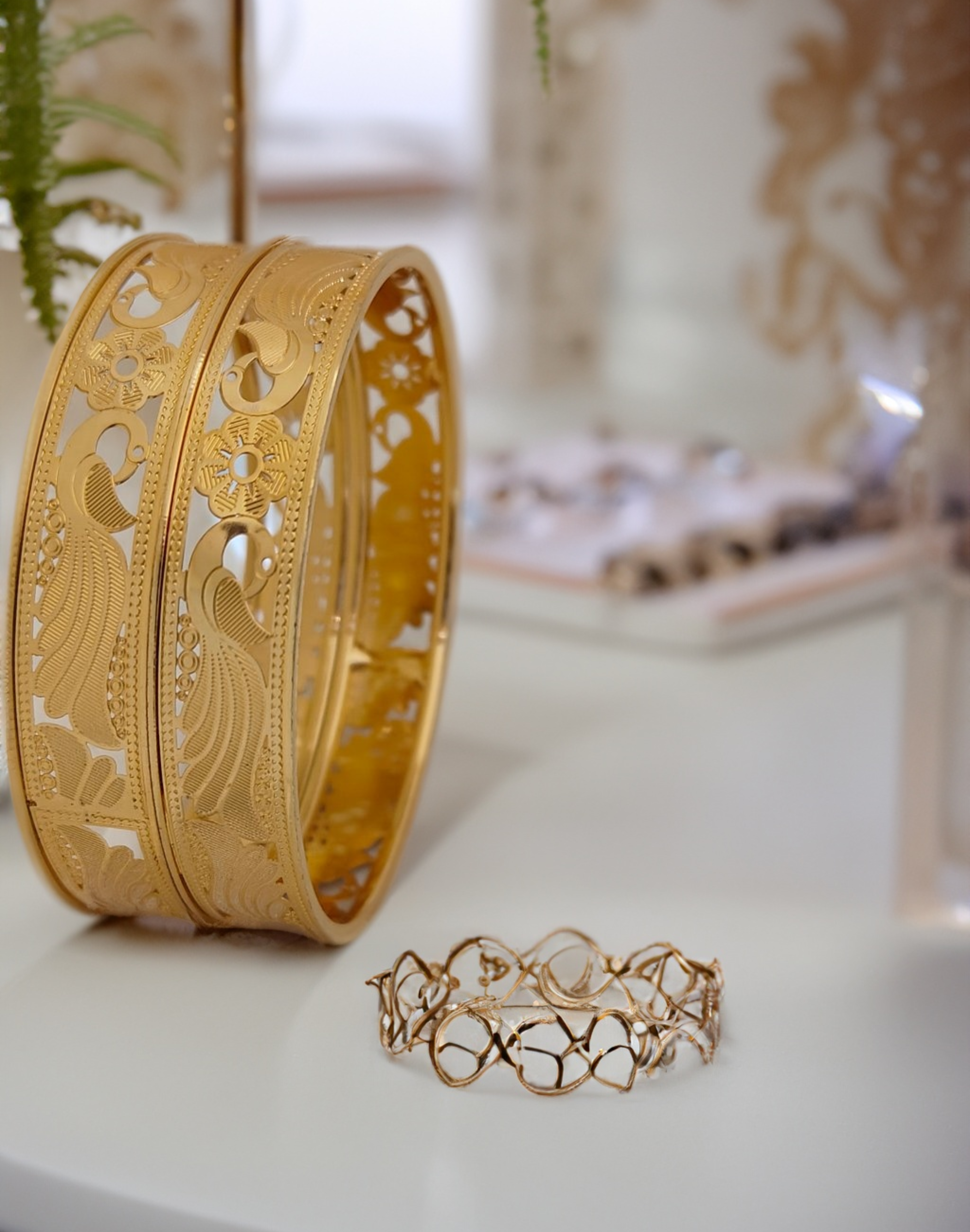 Jewels Kafe Gold Plated Bangle Set of 2