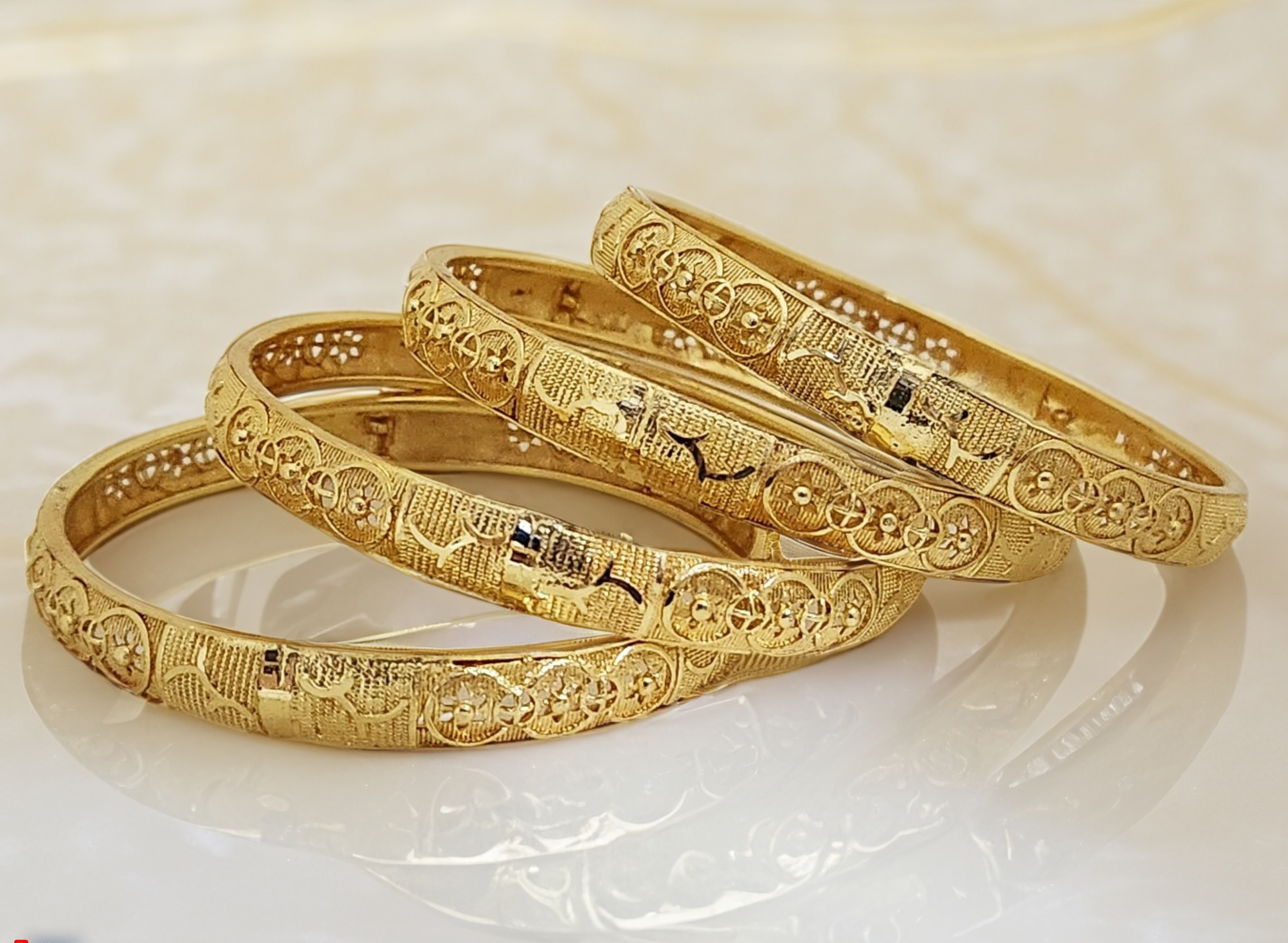 Jewels Kafe Gold Plated Bangle Set (Pack of 4) Secondary image