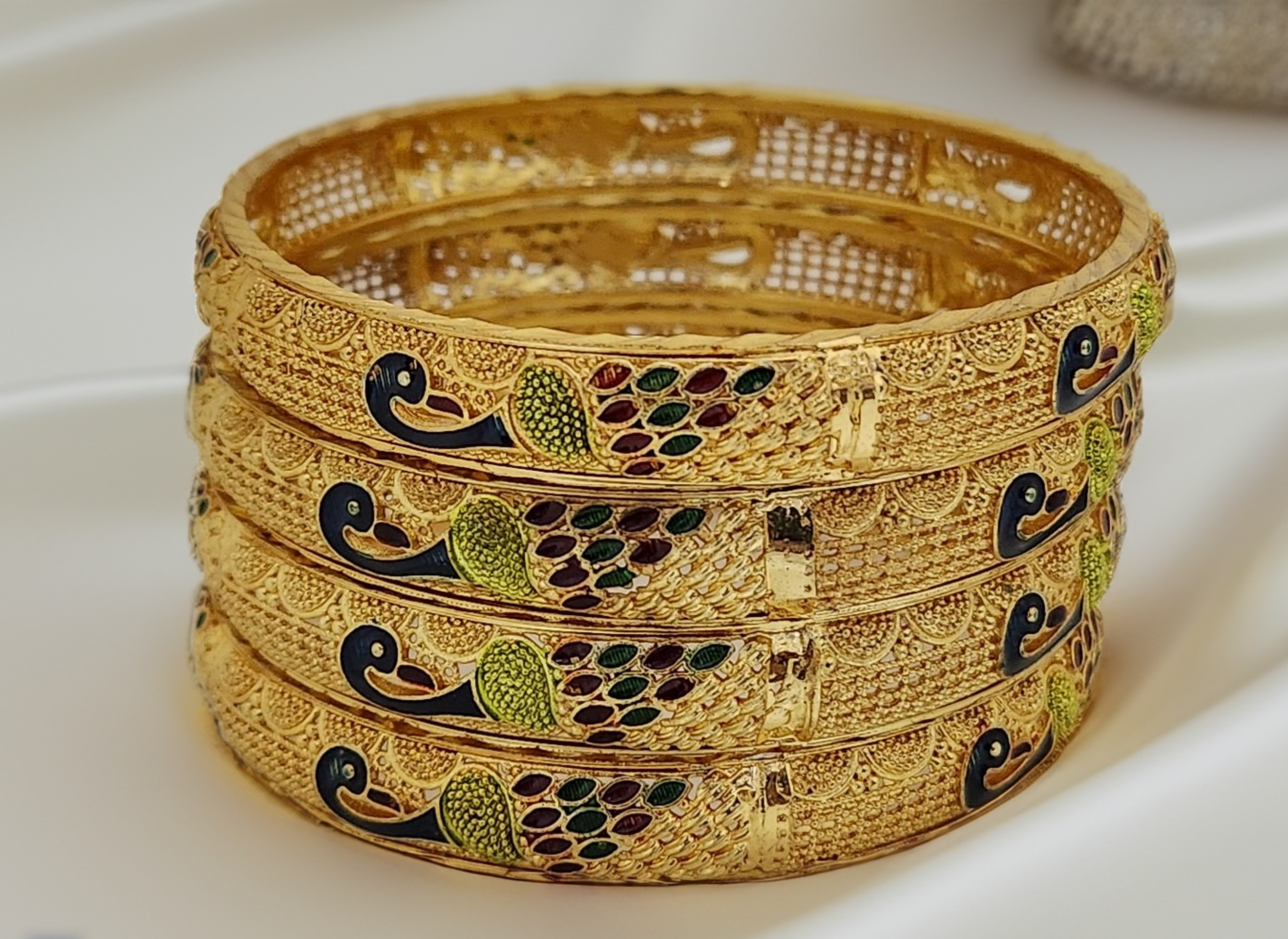Jewels Kafe Gold Plated Bangle Set (Pack of 4)