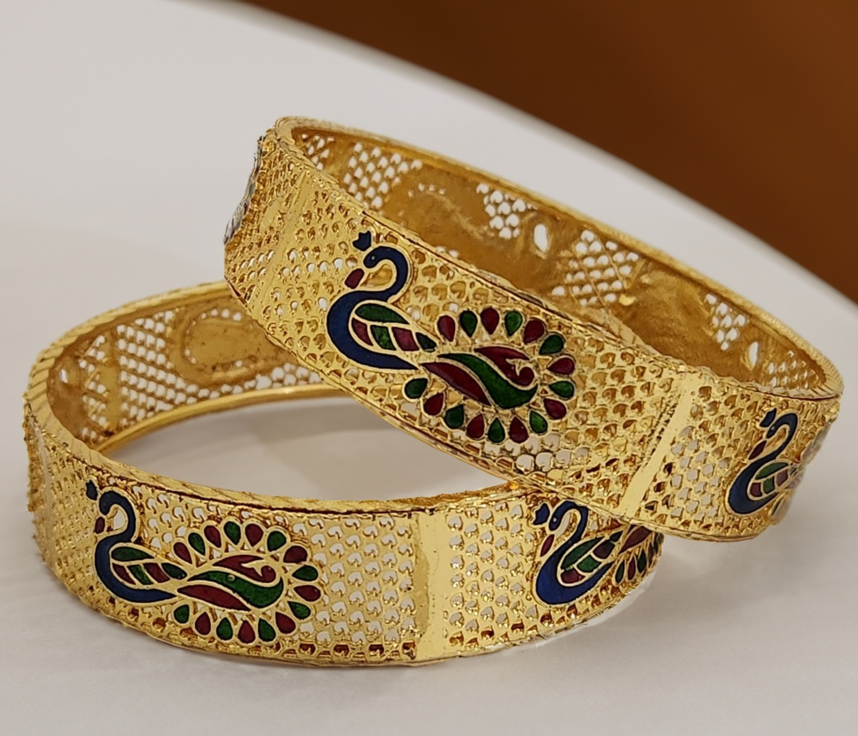 Jewels Kafe Gold Plated Bangle Set