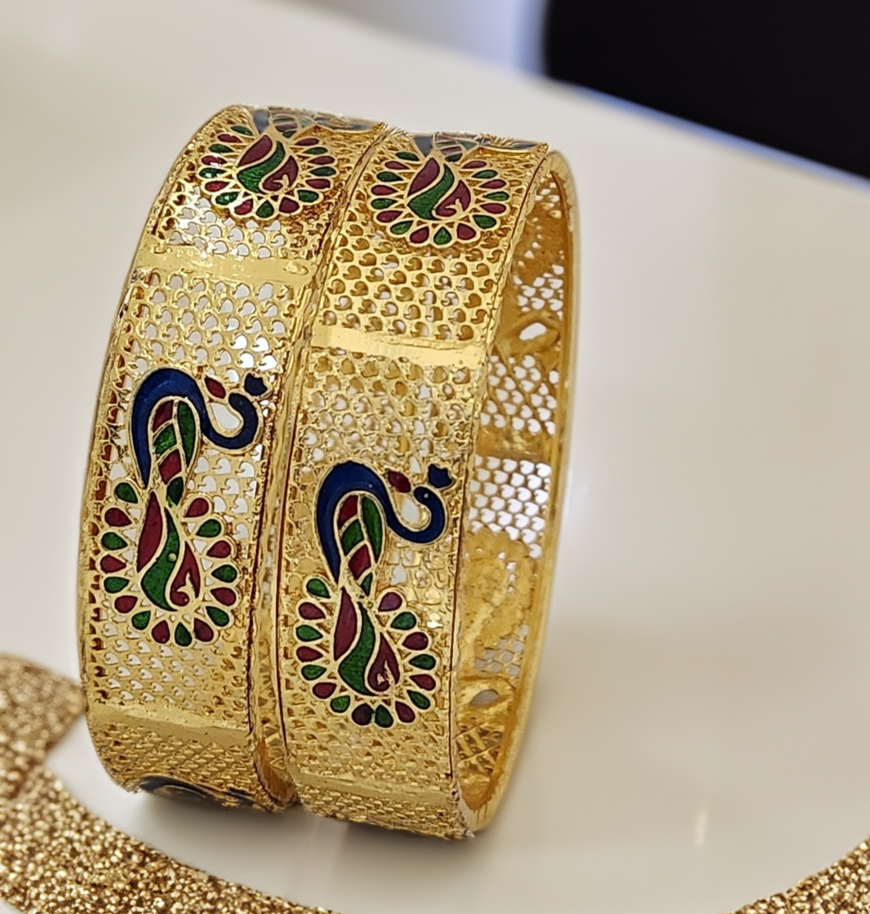 Jewels Kafe Gold Plated Bangle Set 2.8 Main image