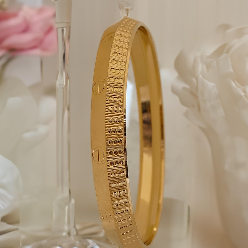 Jewels Kafe One Gram Gold Plated Mens Kada