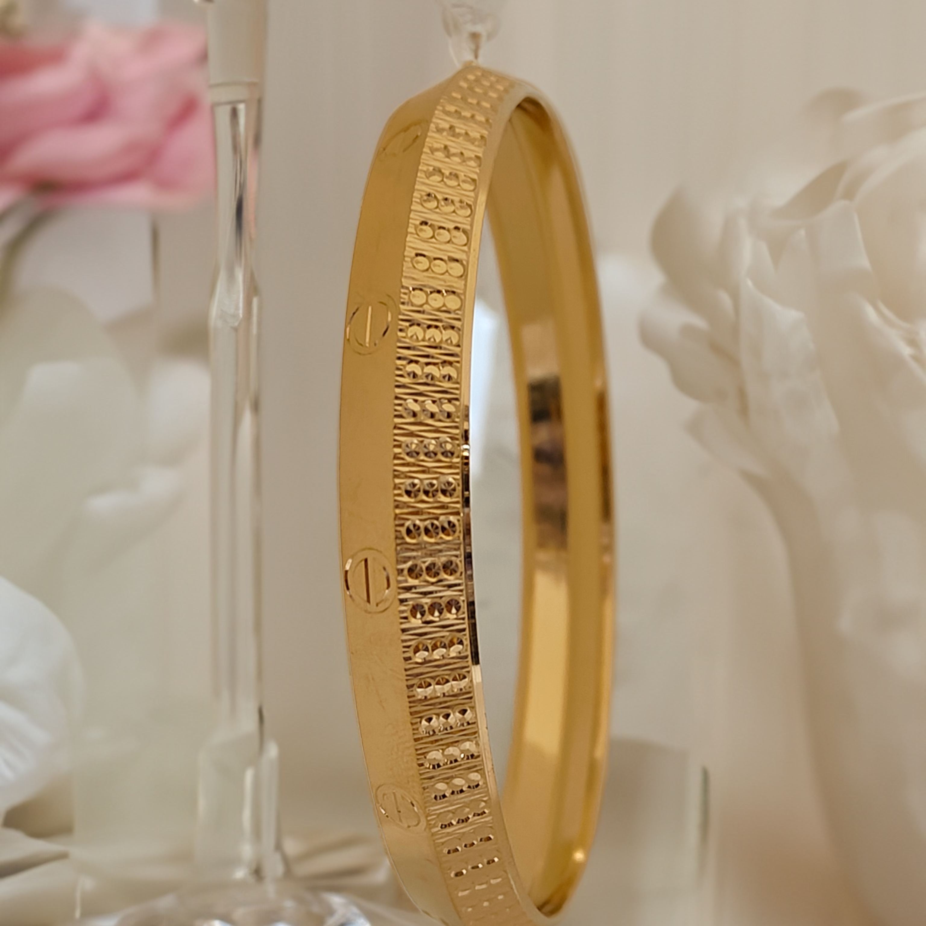 Jewels Kafe One Gram Gold Plated Mens Kada