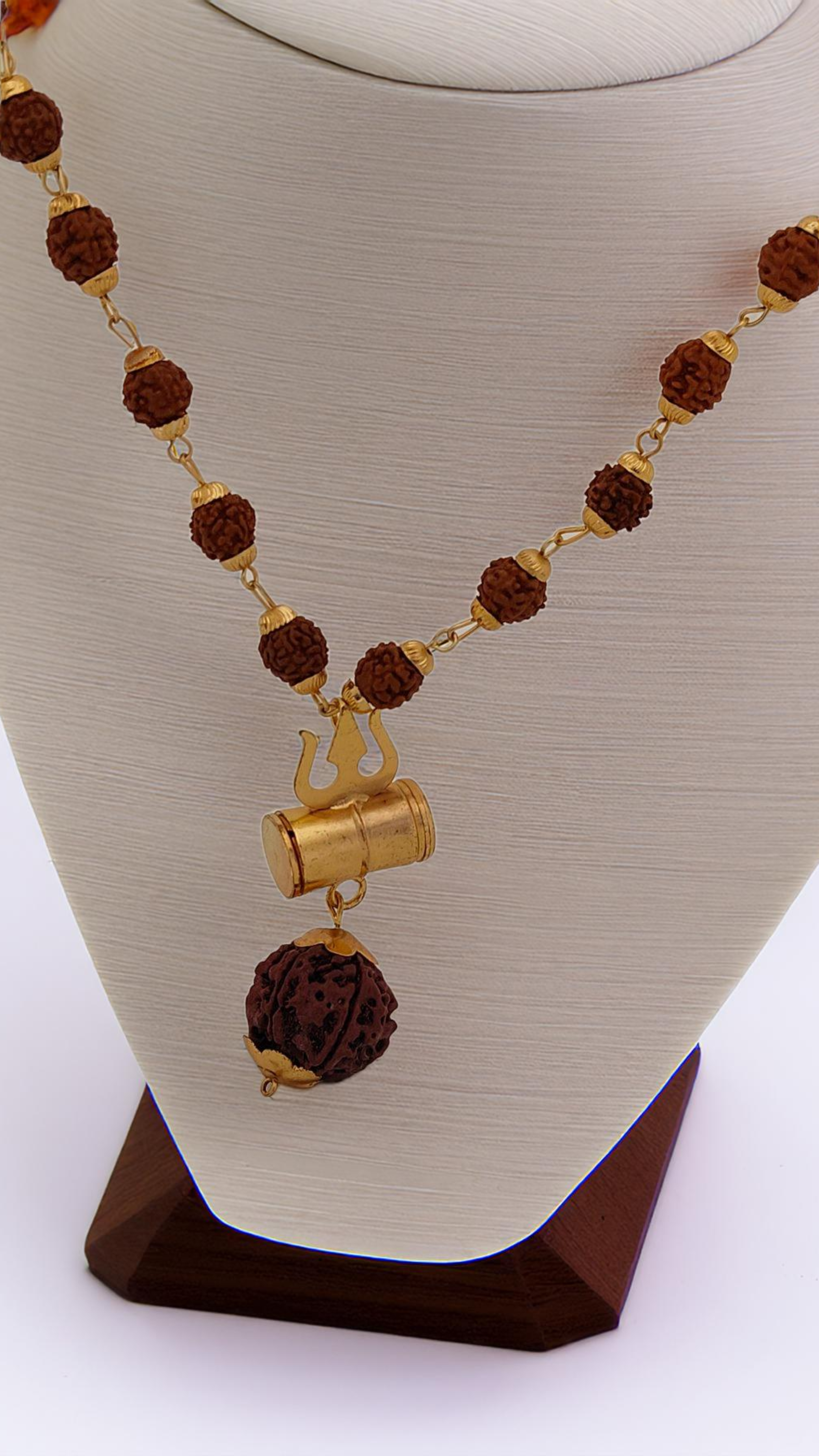 Jewels Kafe Gold Plated Rudraksha Trishool Necklace Secondary image