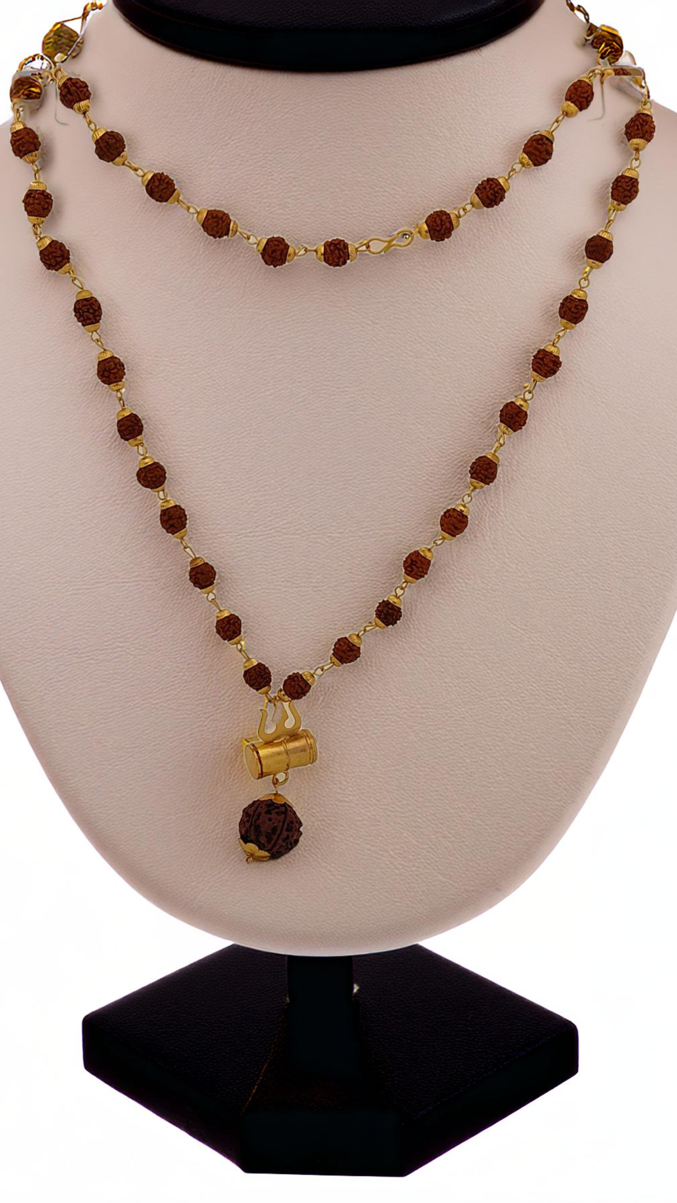 Jewels Kafe Gold Plated Rudraksha Trishool Necklace