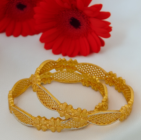 Jewels Kafe Gold Plated Bangle Set (Pack of 2) Jewels Kafe