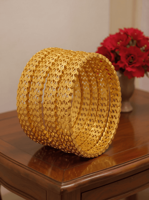 Jewels Kafe One Gram Gold Plated Bangle Set of 4 2.10