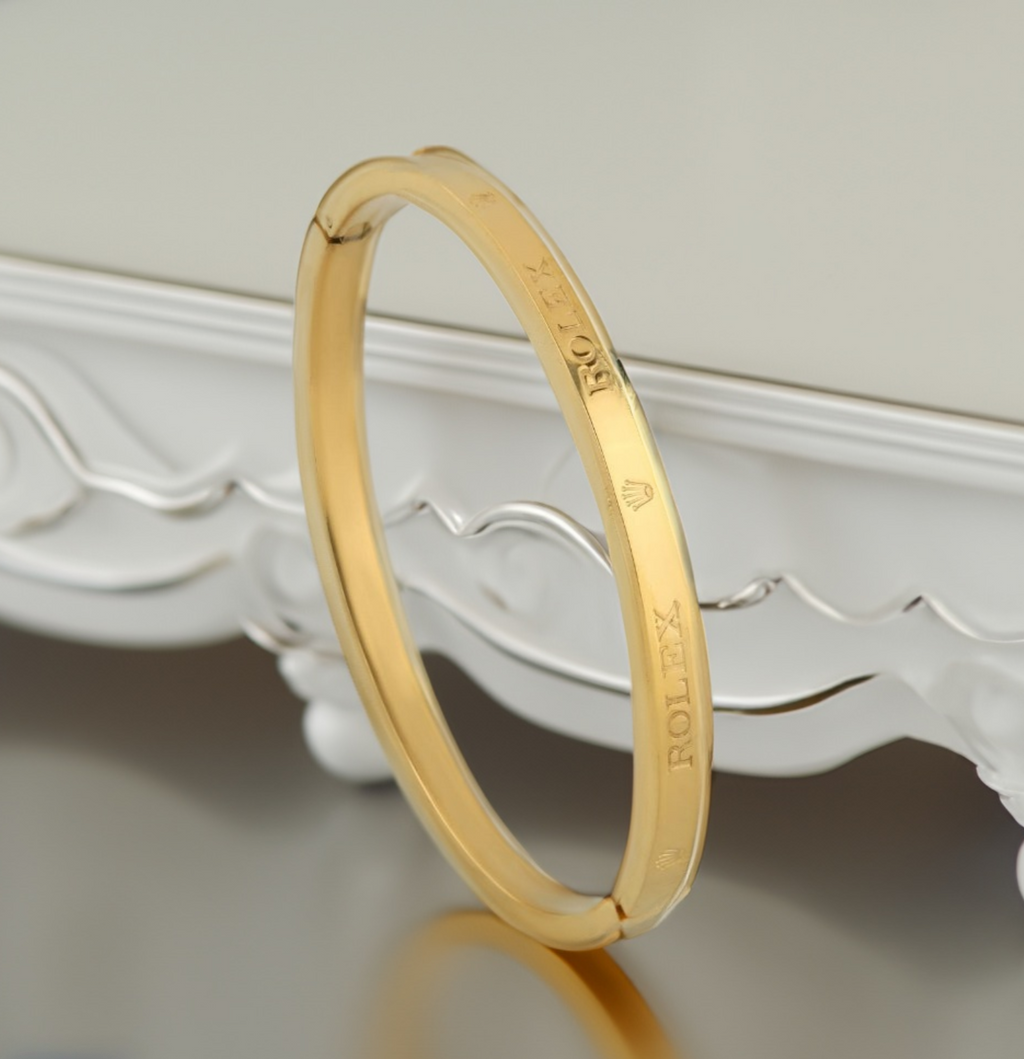 Jewels Kafe Gold Plated Mens Kada/Bracelet Free Size
