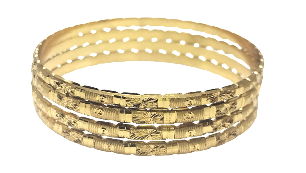 Jewels Kafe Gold Plated Bangle Set (Pack of 4)