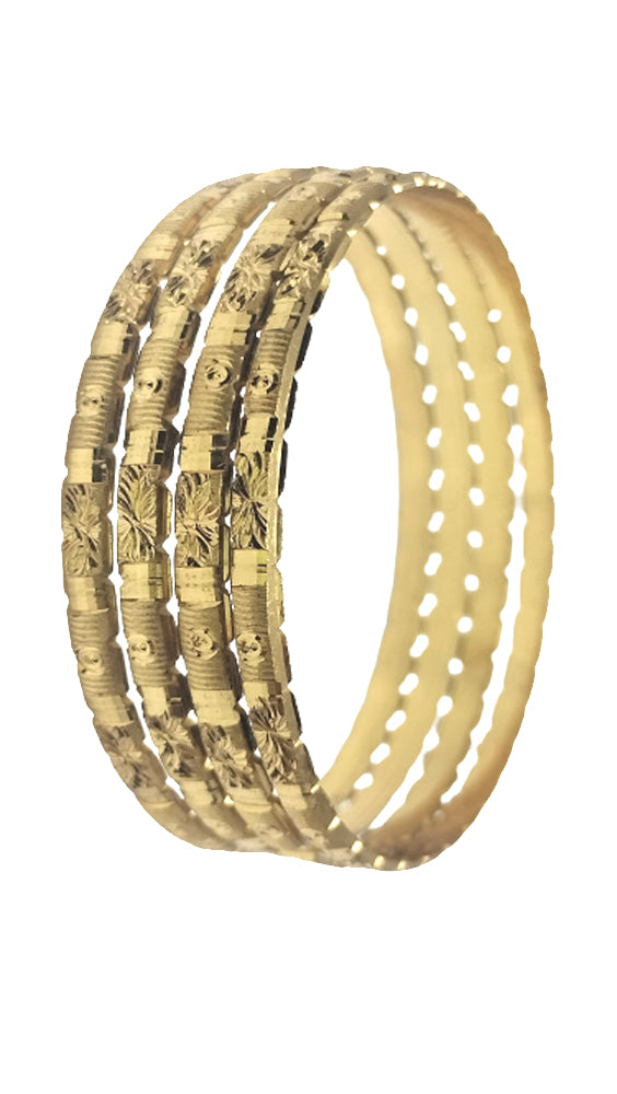 Jewels Kafe Gold Plated Bangle Set (Pack of 4)