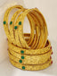 Jewels Kafe Gold Plated Bangle Set (Pack of 8) 2.8