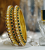 Jewels Kafe Gold Plated Pearl Bangle Set 2.8