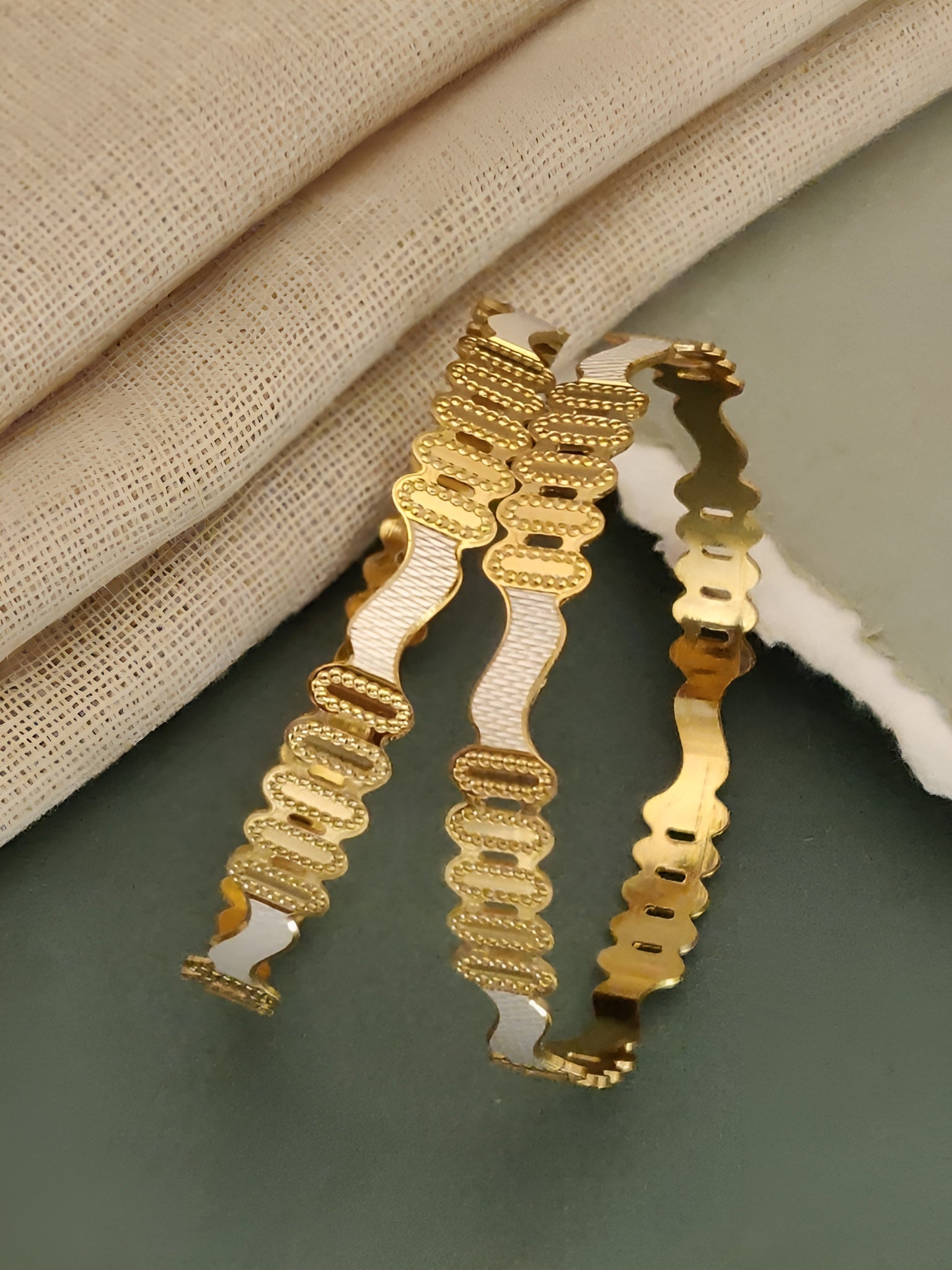 Jewels Kafe Gold Plated Bangle Set (Pack of 2) Main image