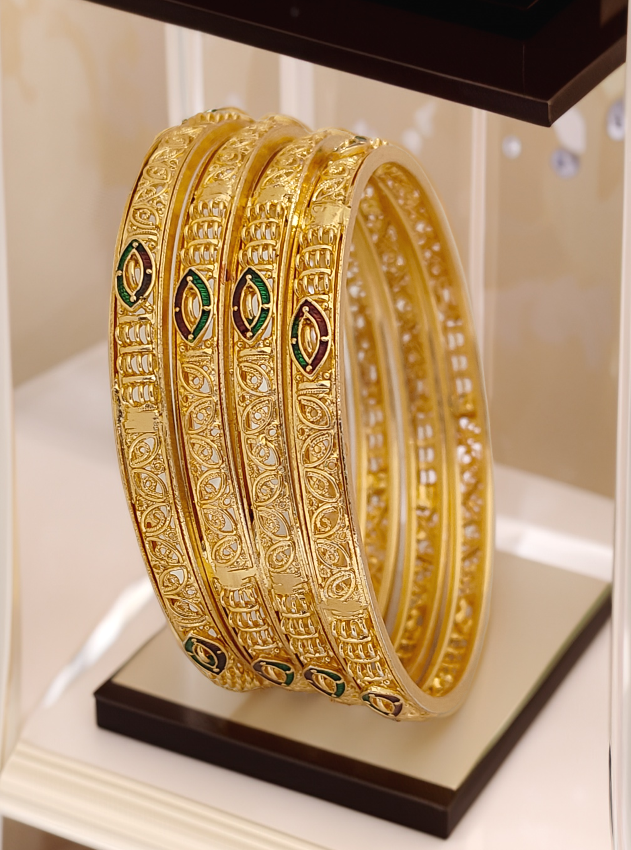 Jewels Kafe Gold Plated Bangle Set (Pack of 4)