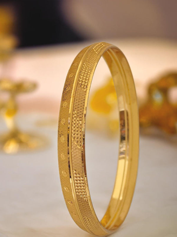 Jewels Kafe Gold Plated Mens Kada 2.18