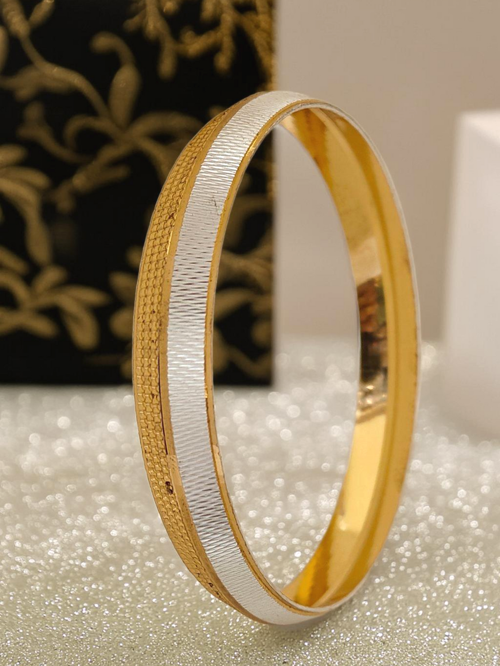 Jewels Kafe Anti-Tarnish Gold Plated Mens Kada