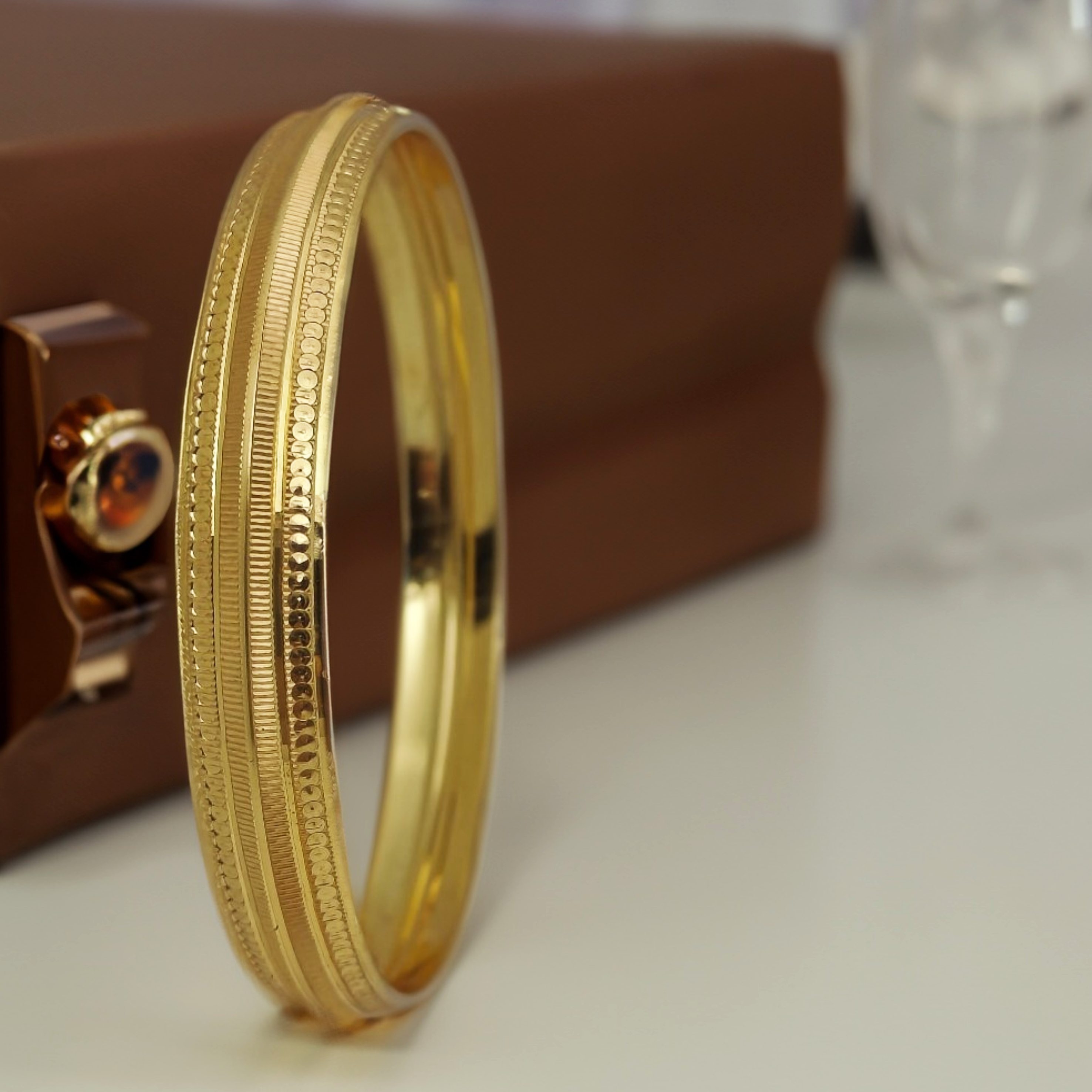 Jewels Kafe One Gram Gold Plated Mens Kada 2.18 Main image