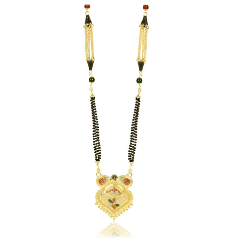 Jewels Kafe Jewellery One gram gold plated 30 inch long Mangalsutra set for women Jewels Kafe