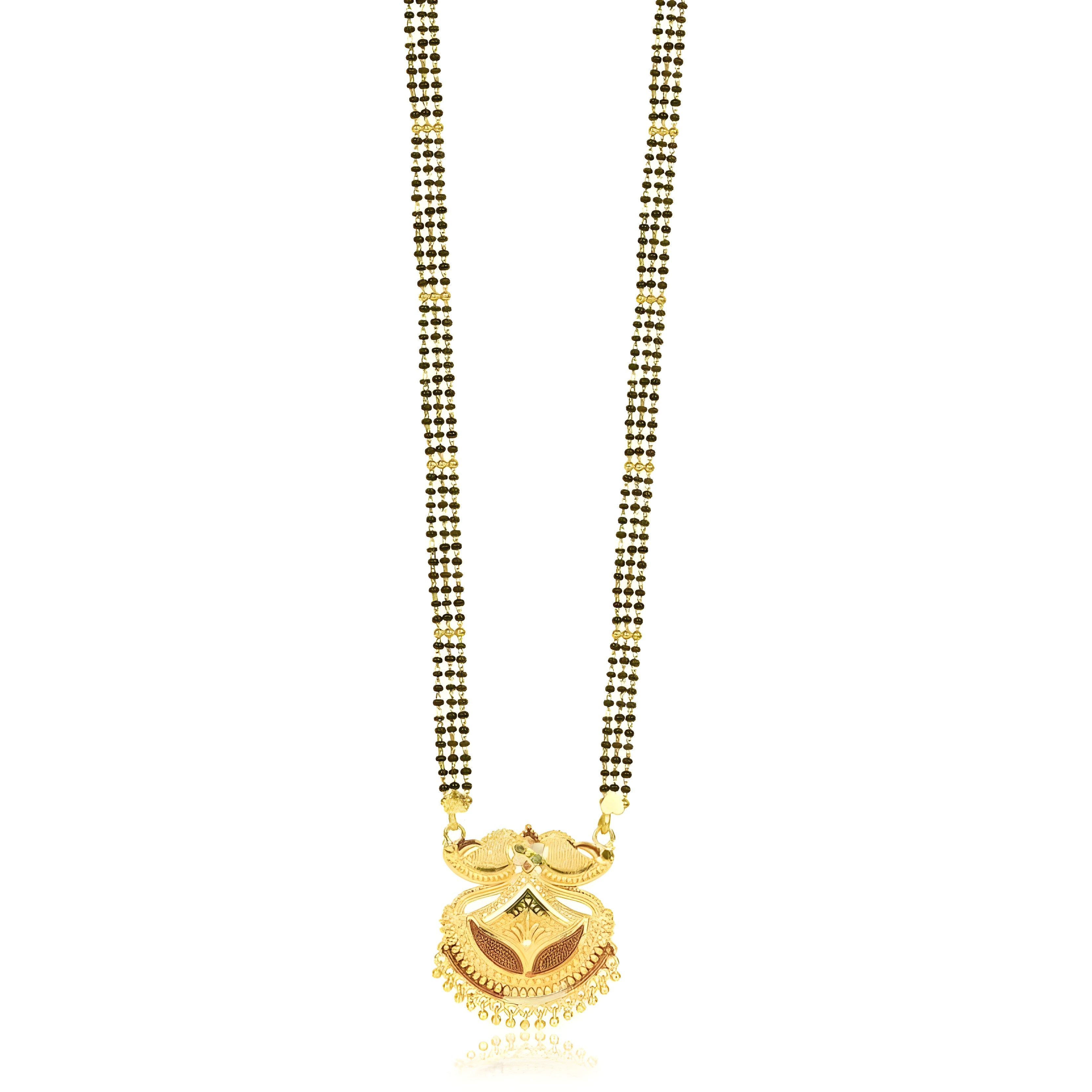 Jewels Kafe Jewellery One gram gold plated 30 inch long Mangalsutra set for women