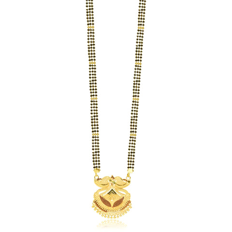 Jewels Kafe Jewellery One gram gold plated 30 inch long Mangalsutra set for women Jewels Kafe