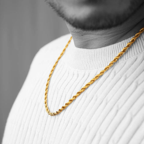 Trendy Gold Plated Men's Chain Jewels Kafe