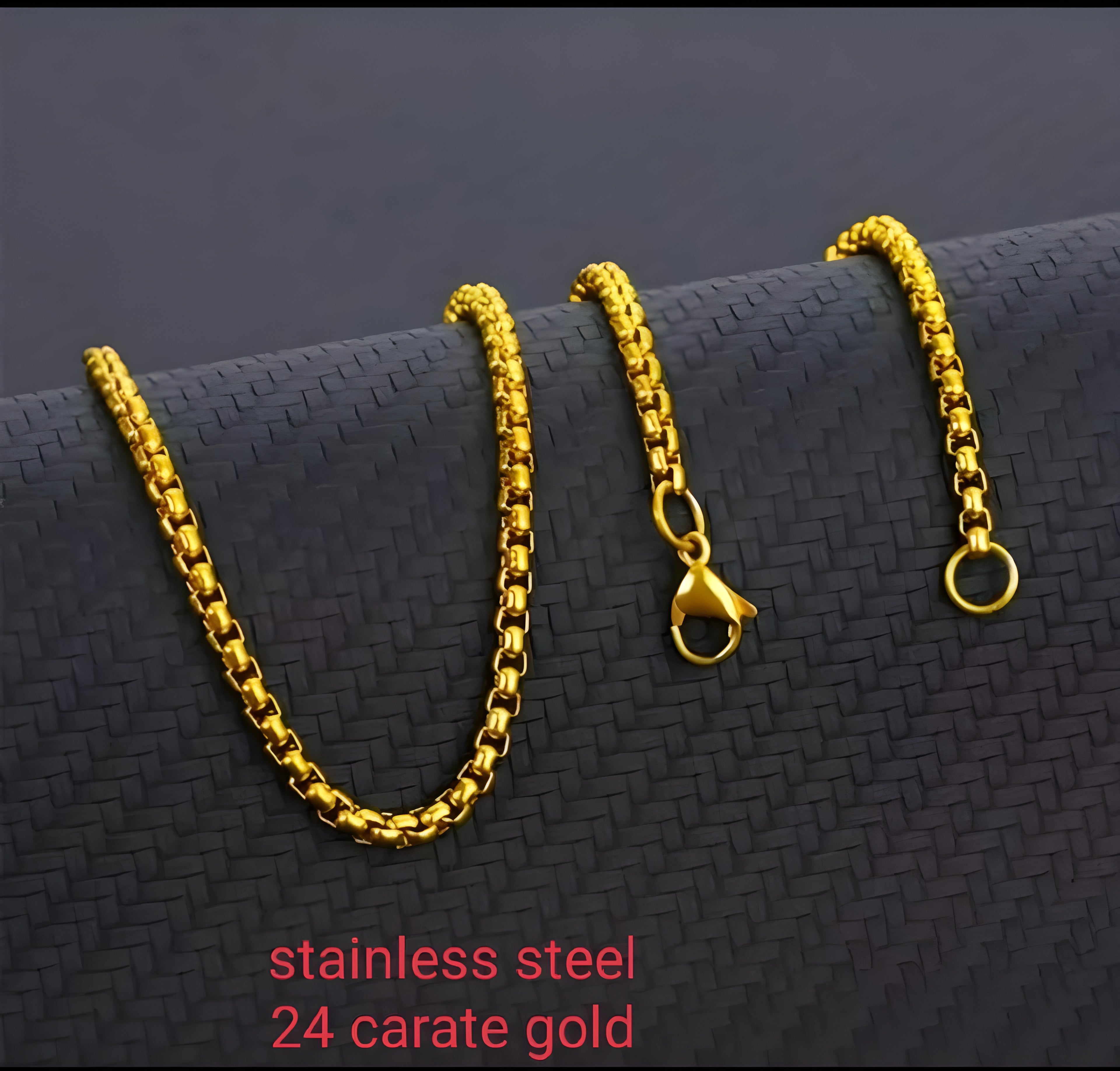 Jewels Kafe Stainless Steel One Gram Gold Plated Men's Chain