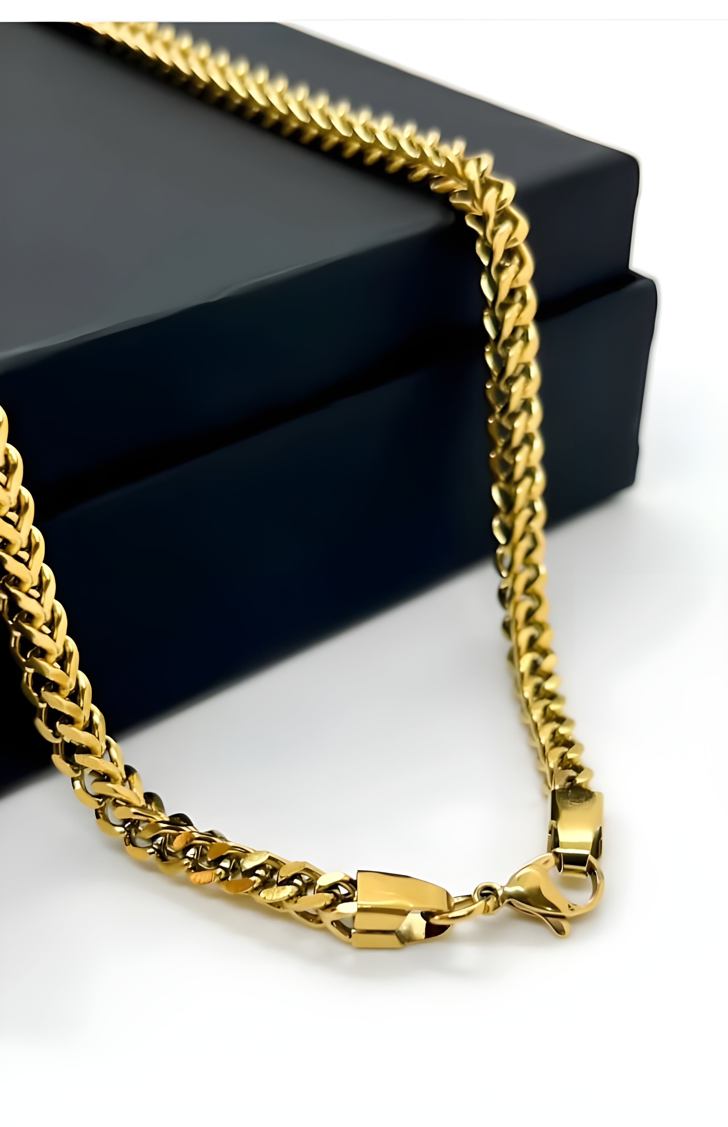 Jewels Kafe Stainless Steel One Gram Gold Plated Men's Chain - Guaranteed Polish Main image