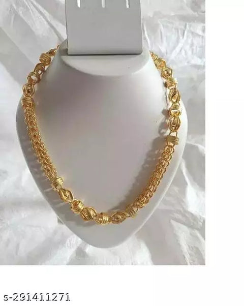 Jewels Kafe 1 gram Stylish Heavy Golden Neck Men's Chain “20” Inches Gold-plated Chain