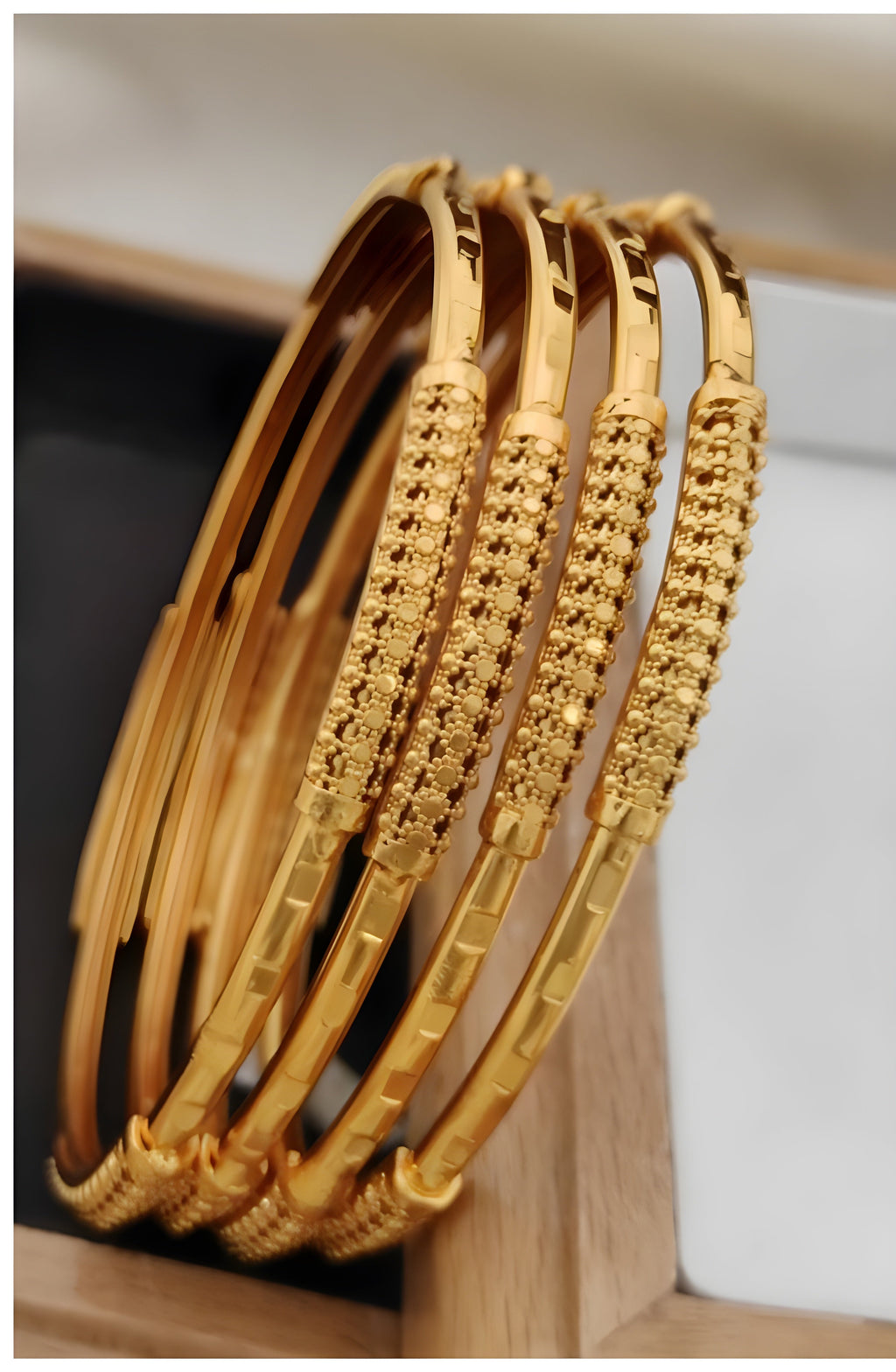 Jewels Kafe Gold Plated Bangle Set (Pack of 4) 2.10