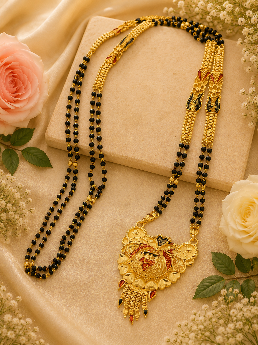 Jewels Kafe Anti-Tarnish Gold Plated Long Mangalsutra Jewels Kafe