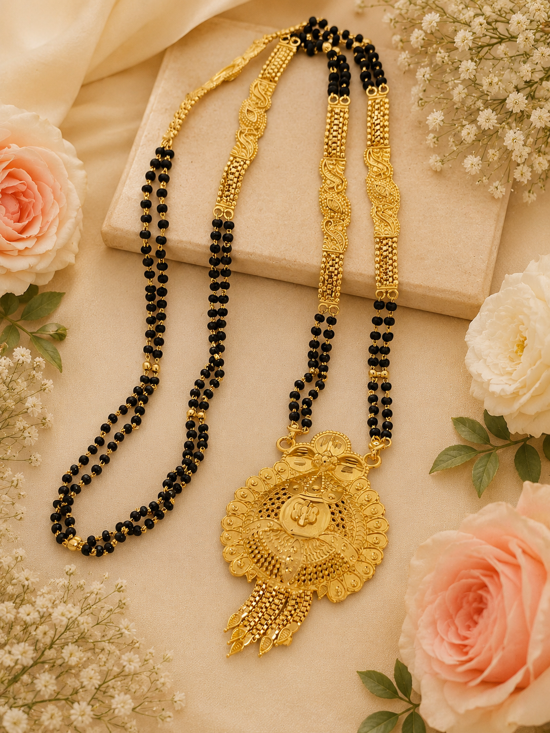 Jewels Kafe Anti-Tarnish Gold Plated Long Mangalsutra Jewels Kafe