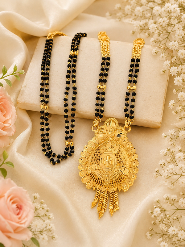 Jewels Kafe Anti-Tarnish Gold Plated Long Mangalsutra Jewels Kafe