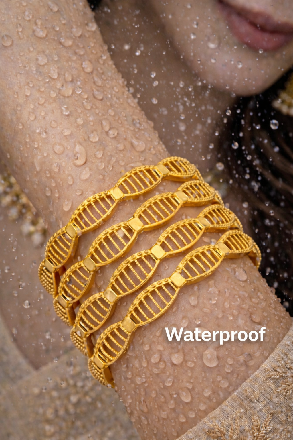 Jewels Kafe Gold Plated Bangle Set (Pack of 4)