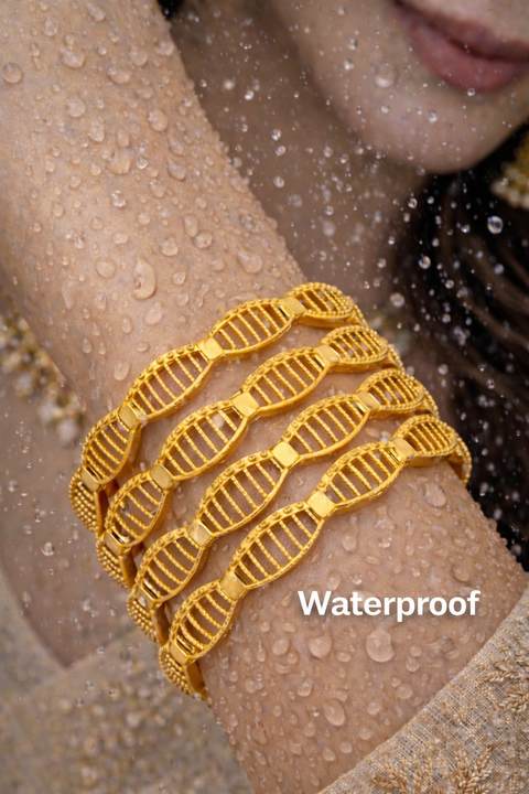 Jewels Kafe Gold Plated Bangle Set (Pack of 4)