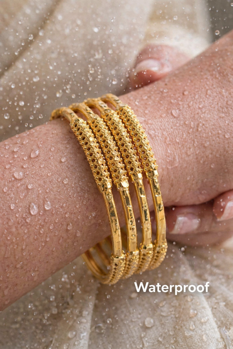 Jewels Kafe Gold Plated Bangle Set (Pack of 4) 2.10