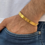 Jewels Kafe Divine Ram Gold Plated Mens Kada Bracelet Free Size